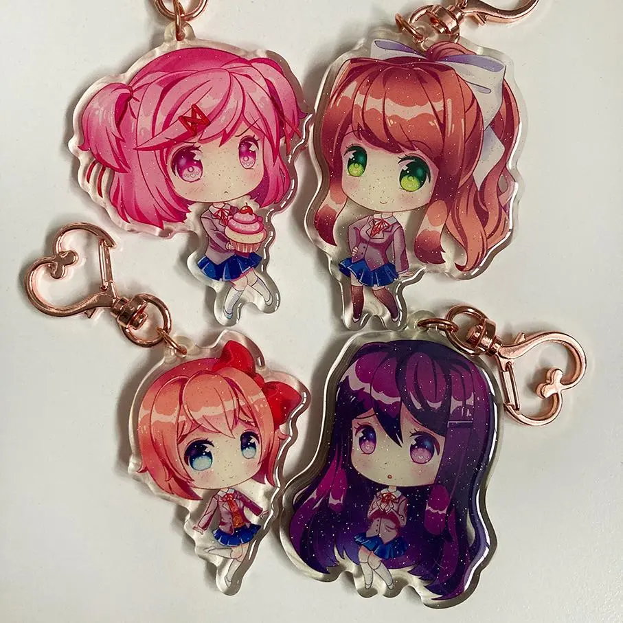 Doki Doki Literature Club DDLC Acrylic  Keychains