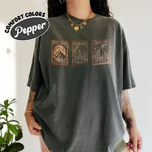 [Sale Up To 50%] SJm Universe Books Stamp Shirt Comfort Colors, City Of Starlight T shirt, Terrasen Crescent City Bookish Merch, Gift for Book Lover, trendy shirt