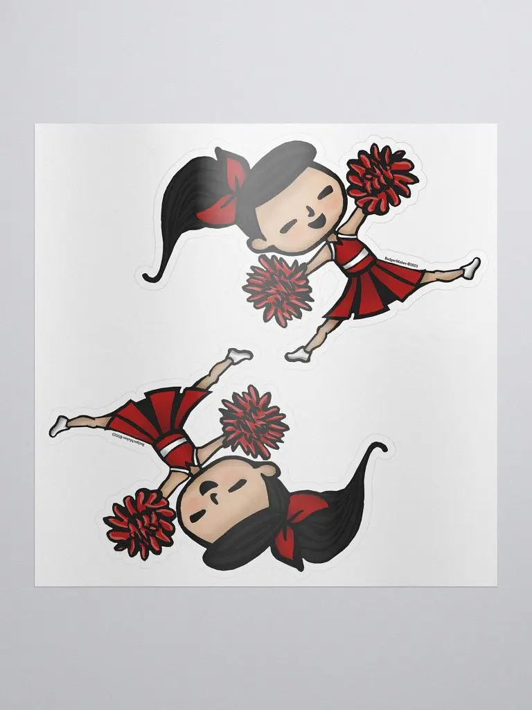 Kawaii Cheerleader - 2 Stickers