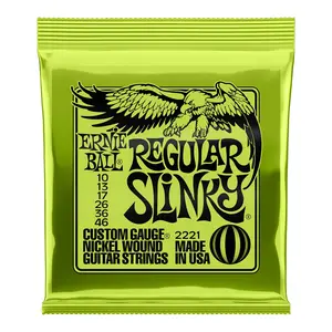 Ernie Ball Regular Slinky Nickel Wound Electric Guitar Strings - 10-46 Gauge