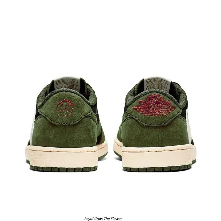Dual-Tone Olive Black Suede Low Top Casual Skate Shoes Pale White Reversed Side Accent Logo Retro Cream Gum Anti Slip Tread Outsole Unisex Street Daily Sneakers