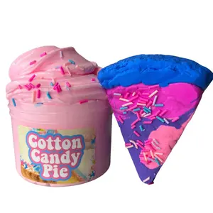 Cotton Candy Pie Slime - Squishy, Clay, Party Favors with Sprinkles, Fun and Great for Beginners