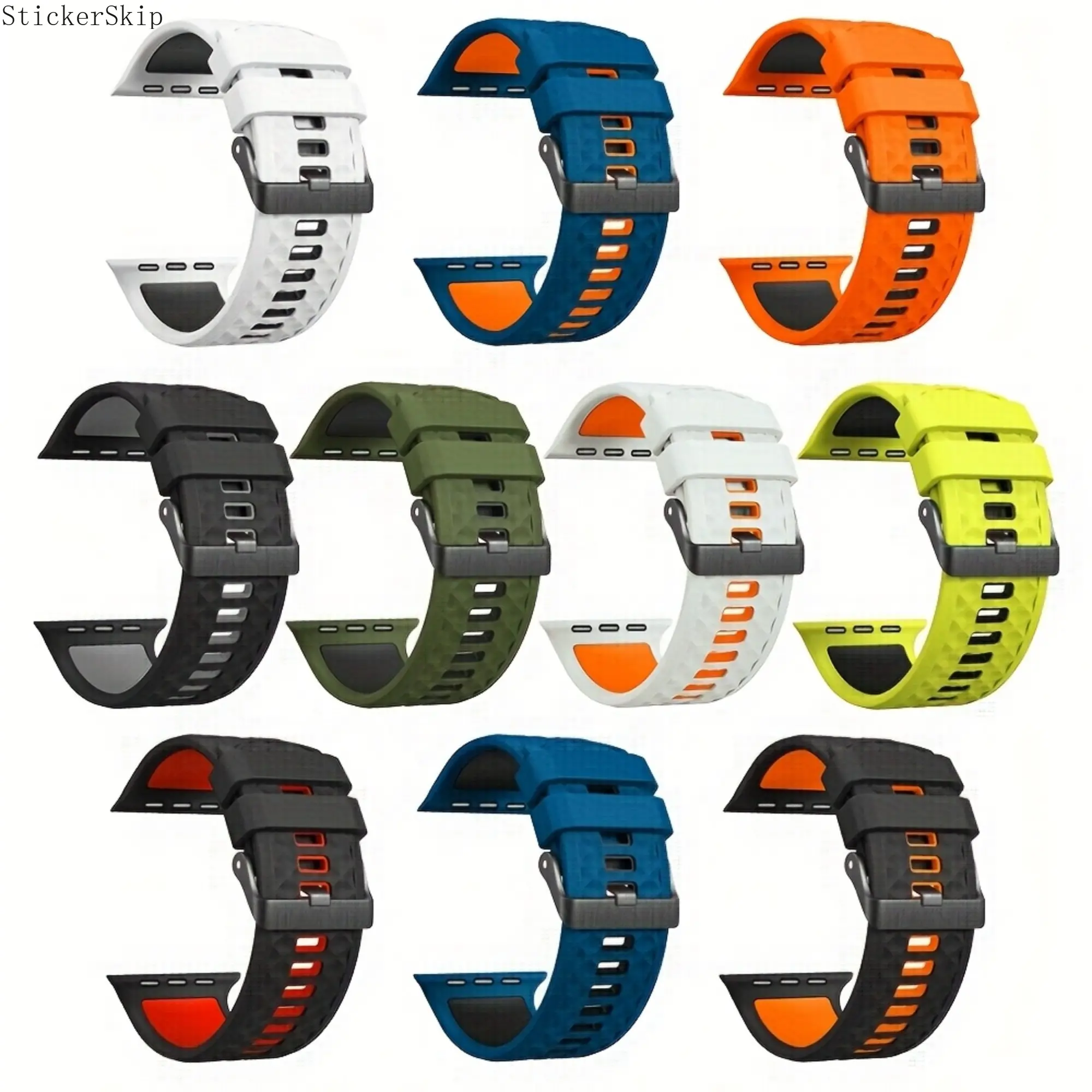 2026 NEW Sports Band for Apple Watch Compatible with Series 10 / 9 / 8 / 7 / 6 / 5 / SEFits 46mm / 45mm / 44mm / 42mm & Ultra 2 / Ultra 49mm Sport-Optimized Design Made with flexible, breathable, sweat-resistant material, lightweight and comfortable for w