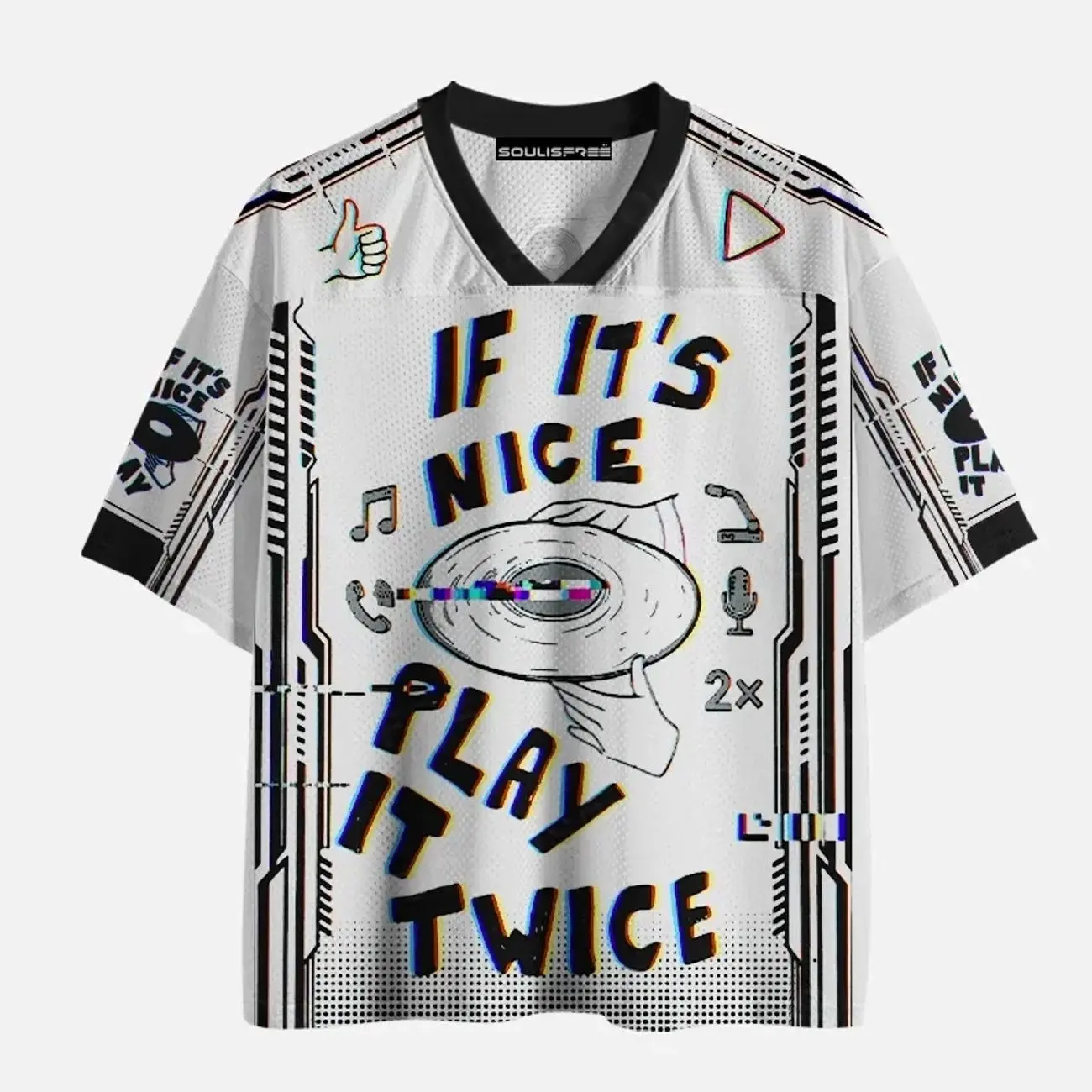 Soulisfree IF IT'S NICE PLAY IT TWICE Mesh Jersey 0F2