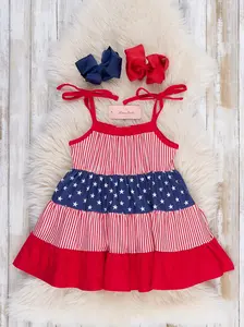 Stars And Stripes Ruffle Dress