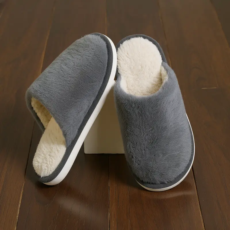 Women Men Slippers Memory Foam Slippers Warm House Slippers Cozy Fuzzy Bedroom Home Shoes for Indoor Outdoor