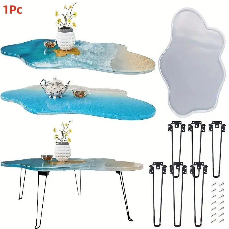 24 Inch Irregular Large Resin Table Mould, Silicone Epoxy Resin Mold, Reusable Coffee Table Tray Mold, DIY Resin Art and Home Decor