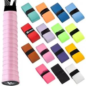 15 Pack Tennis Racket Grip Tape, Precut PU Anti-Slip Tennis Racquet Grip Tape with Dry Feel, Sweat Absorption, Comfortable Handle Overgrip Grip Wrap for Tennis/Badminton/Pickleball