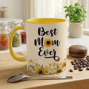 MOTHER'S DAY GIFT Best Mom Ever Coffee Mug – Funny #1 Mom Nutrition Facts, Ceramic Mug Gift for Mom, Mother’s Day Gift from Daughter Son for Mom Mama Mother-in-law, Birthday Gift for Mom