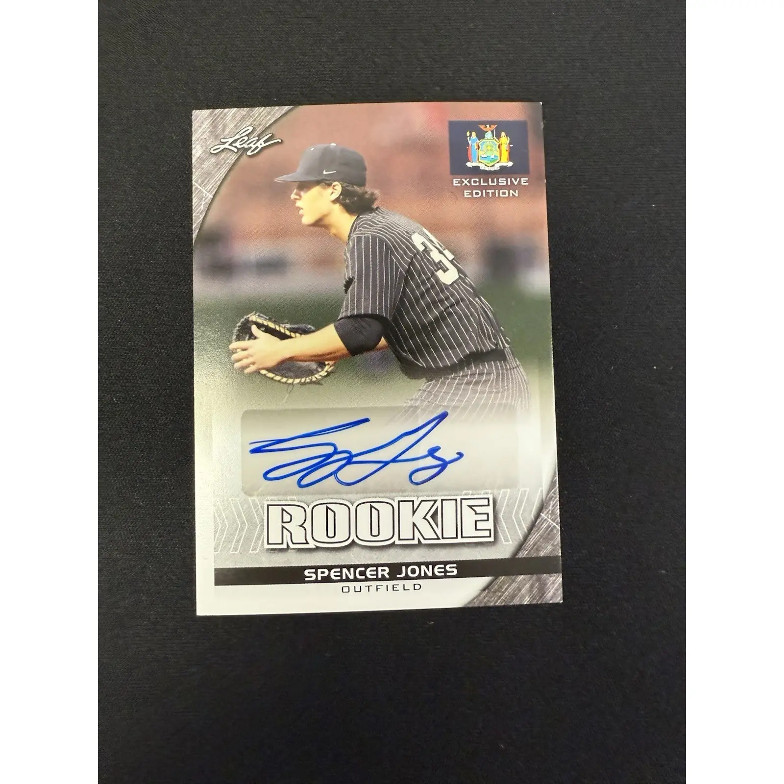 2022 Leaf Flag Spencer Jones Auto Rookie New York Yankees