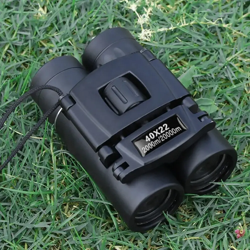 Compact Foldable Metal Binoculars 40x22 with HD Optics and BAK4 Prisms, IPX6 Water-Resistant for Outdoor Travel, Camping & Hunting, Outdoor Binoculars, Foldable Form, Durable Construction