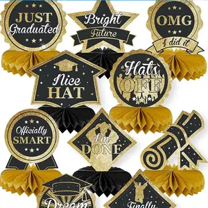 Congrats Grad Centerpieces for Tables - 10 PCS