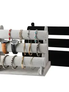 Adjustable Jewelry Display Stand, Jewelry Organizer, Three-Layer Design for Bracelets & Watches, Watch Holder, Ideal for Shop Displays & Home Organization, Display Storage Unit, Racks