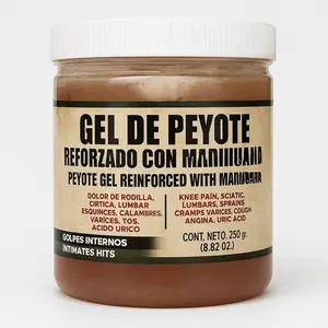 Gel de Peyote Reforzado – Natural Pain Relief Gel for Knees, Sciatica, Lumbar & Varicose Veins – Herbal Muscle & Joint Cream – 250g / 8.82oz