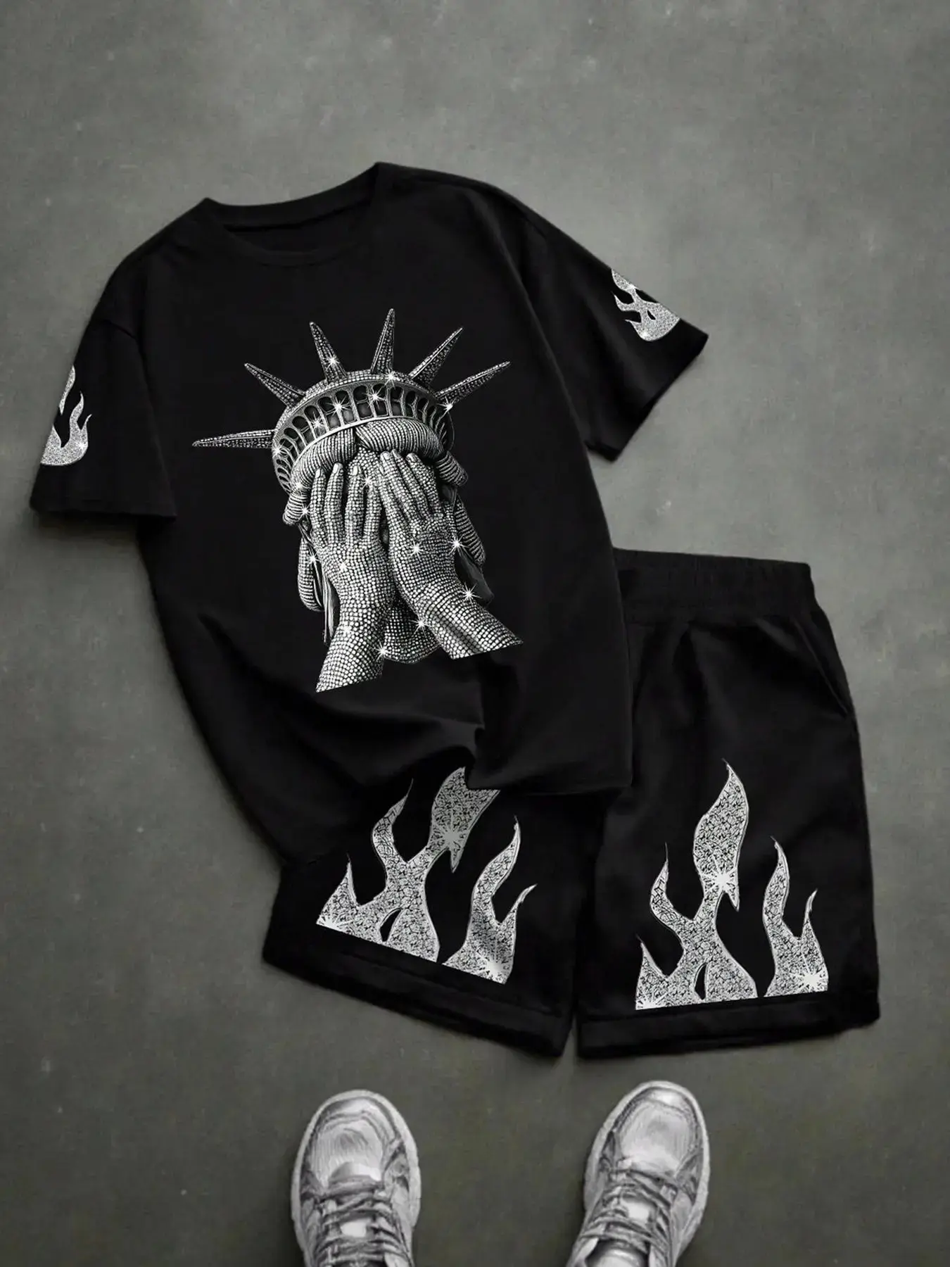 denim tears shorts and t shirt set - TikTok Shop
