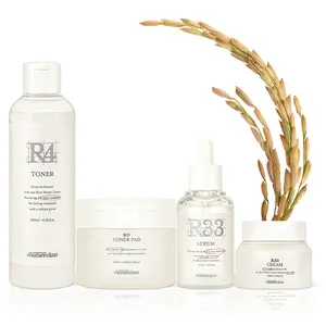[NATURECLASS] Rice Perfect Moisturizing Bundle (Toner/Toner Pad / Serum / Moisturizer)- Daily Hydrating Korean Glowing Skincare Set, Rice Based Formula
