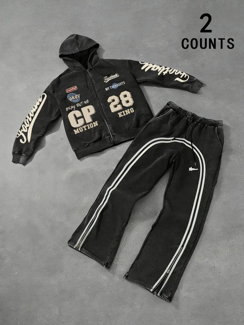 Zip hoodie and pants set - TikTok Shop