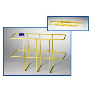 212 MAIN Collapsible 3-Ring Binder Rack - Yellow, Steel - 8.25 x 13.25 x 4.25 in. Office Binder Accessory