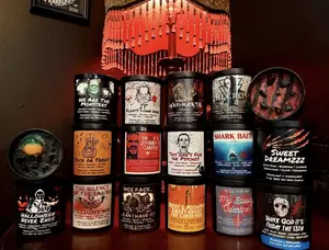Horror Movie Candles, Halloween Lover Decor, Scary, Hand-Poure Soy Wax, Glitter Crystal, Spooky Season Gifts, Michael Myers, Creepy, Gothic