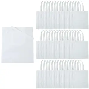 15" x 17" Bulk 48 Pc. Large White Nonwoven Tote Bags