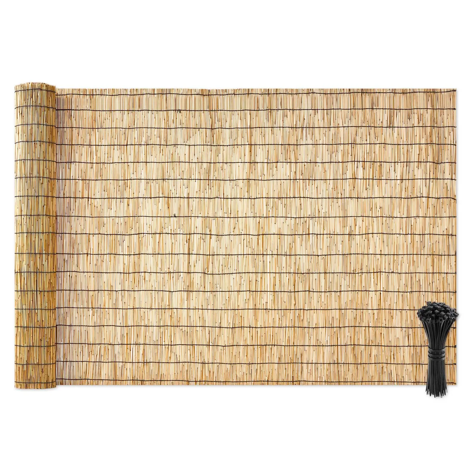 VEVOR Natural Reed Fencing Roll, 4 ft x 16.4 ft Decorative Garden Fences, Privacy Screen Panel Curtain for Backyard, Patio Outdoor Divider