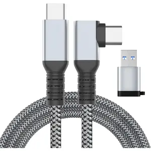 Link Cable 16FT VR Cable Compatible with Meta Oculus Quest 2/Quest 3S/Quest 3/Pro Pico, Nylon Braided Accessories and Gaming PC Steam VR, USB 3.0 Data Transfer Type C Cable, for VR Headset