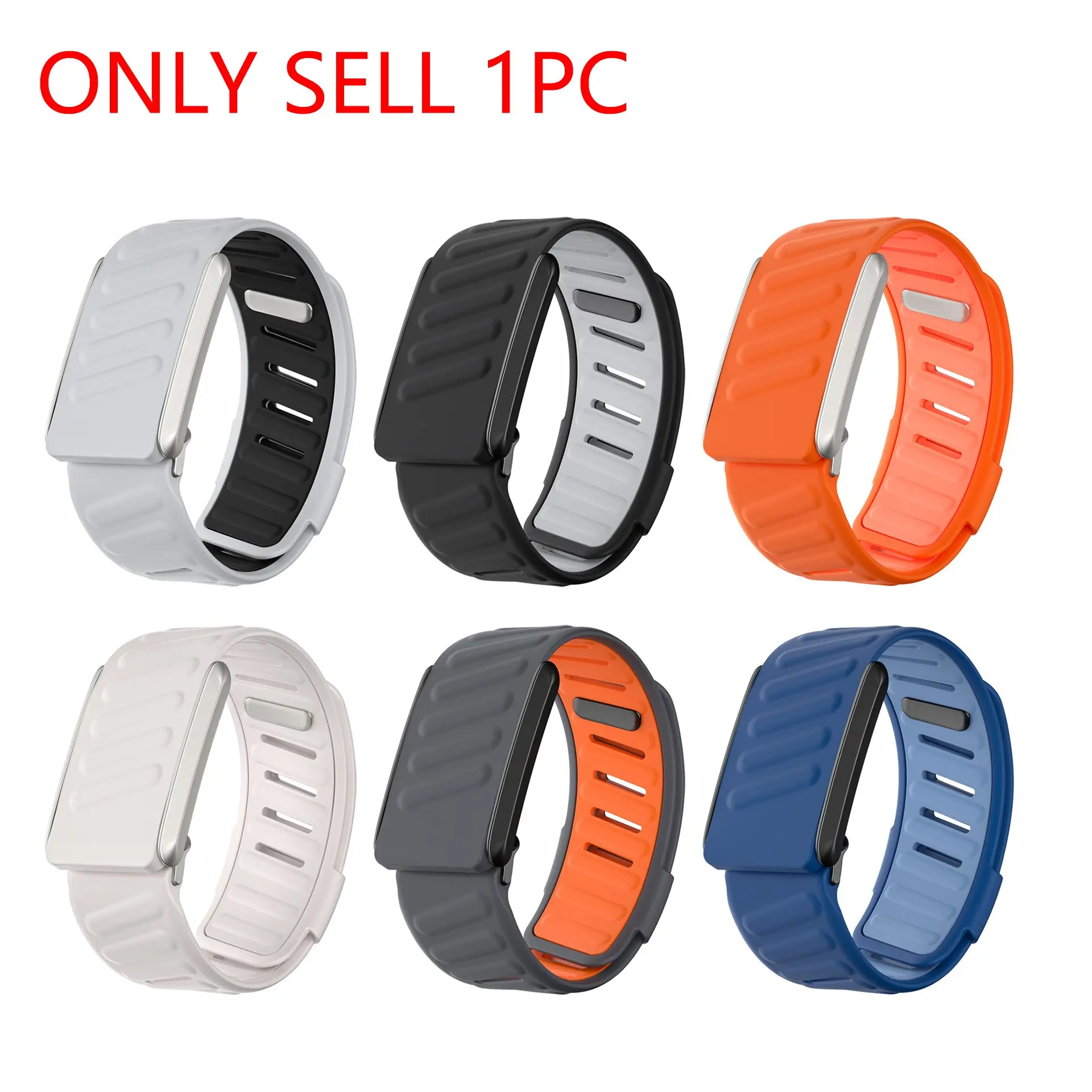 Adjustable Silicone Smart Wearable Fitness Workout Tracker Band for Whoop 4.0/5.0/mg, Soft Breathable Replacement Wristband for Men & Women