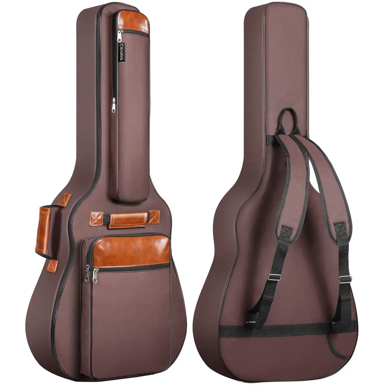 CAHAYA Guitar Bag 40 41 42 Inches Oxford Cloth  Acoustic Classical Guitar  with 6 Pockets, Anti-theft Pocket, Water Resistant Durable Waterproof