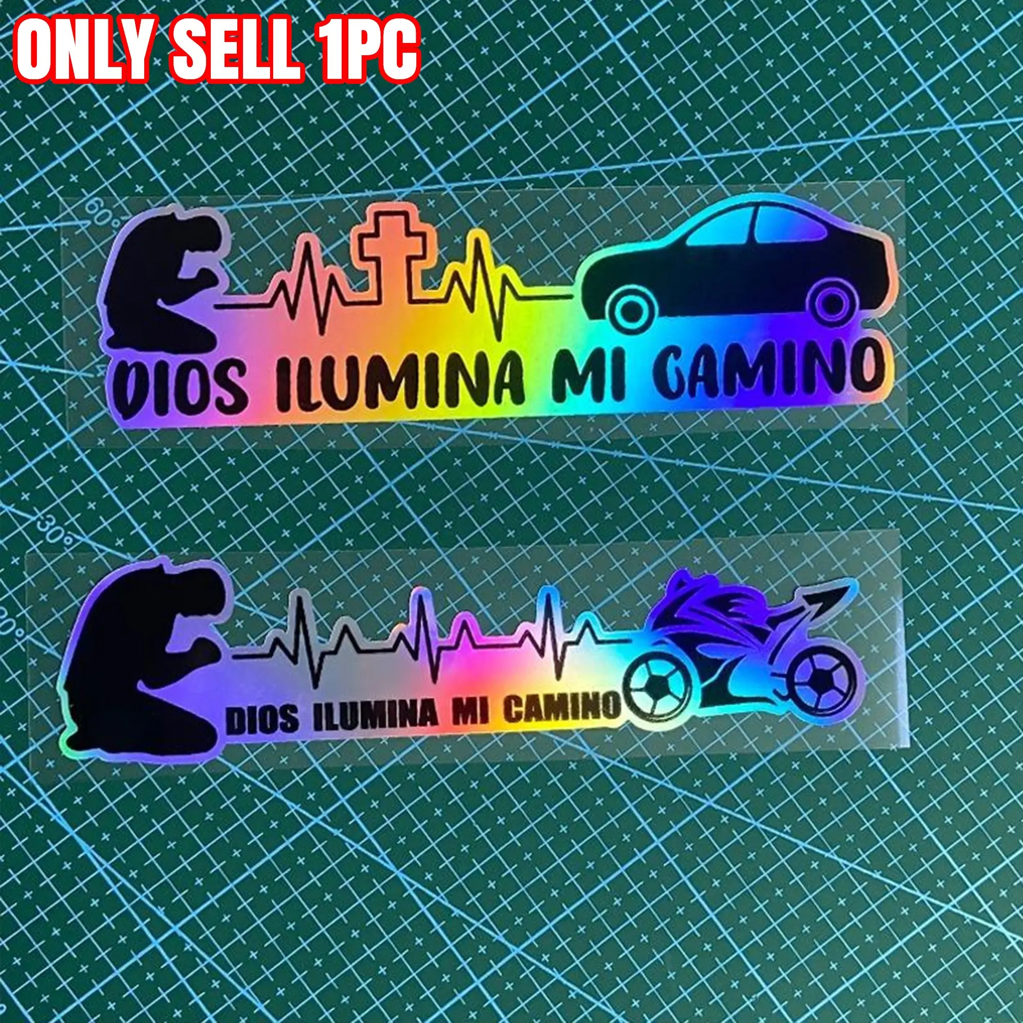 Cross & Heartbeat Pattern Car Sticker, Car Window Stickers, Waterproof Graphic Decal, Sticker for cars, Suitable for Car Windows, Car Bodies, Scooters, Motorcycle Fuel Tanks, Vehicle Exterior Decoration