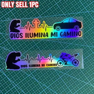 Cross & Heartbeat Pattern Car Sticker, Universal Waterproof Decal, Suitable for Car Windows, Car Bodies, Scooters, Motorcycle Fuel Tanks, Sticker Decals, Windshield Sticker, Automotive, Sticker For Cars, Vehicle Exterior Decoration