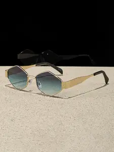 Fashion Elegant Metal Rhombus Unisex Glasses, Casual Versatile, Perfect for Music Festivals and Parties, Stylish Eyewear for Men and Women
