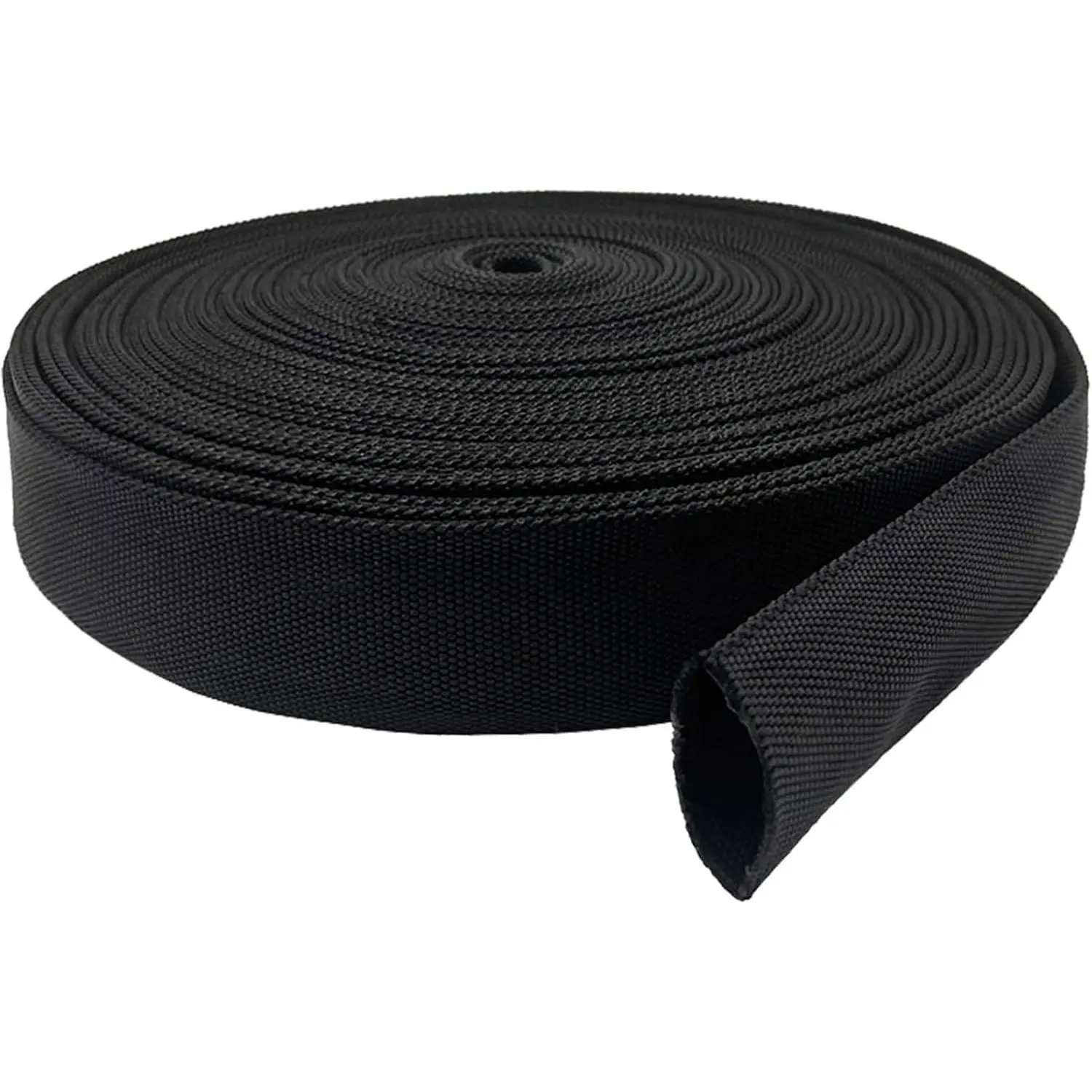 Nylon Protective Hose Sleeve Sheath Cable Cover Welding Tig Torch Hydraulic Hose 1" ID 25 Feet Length Black