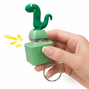 Lizard, Frog & Coquí Button Keychain – Rechargeable LED Light, Color-Changing Sound Toy | Valentine’s Gift for Kids & Adults