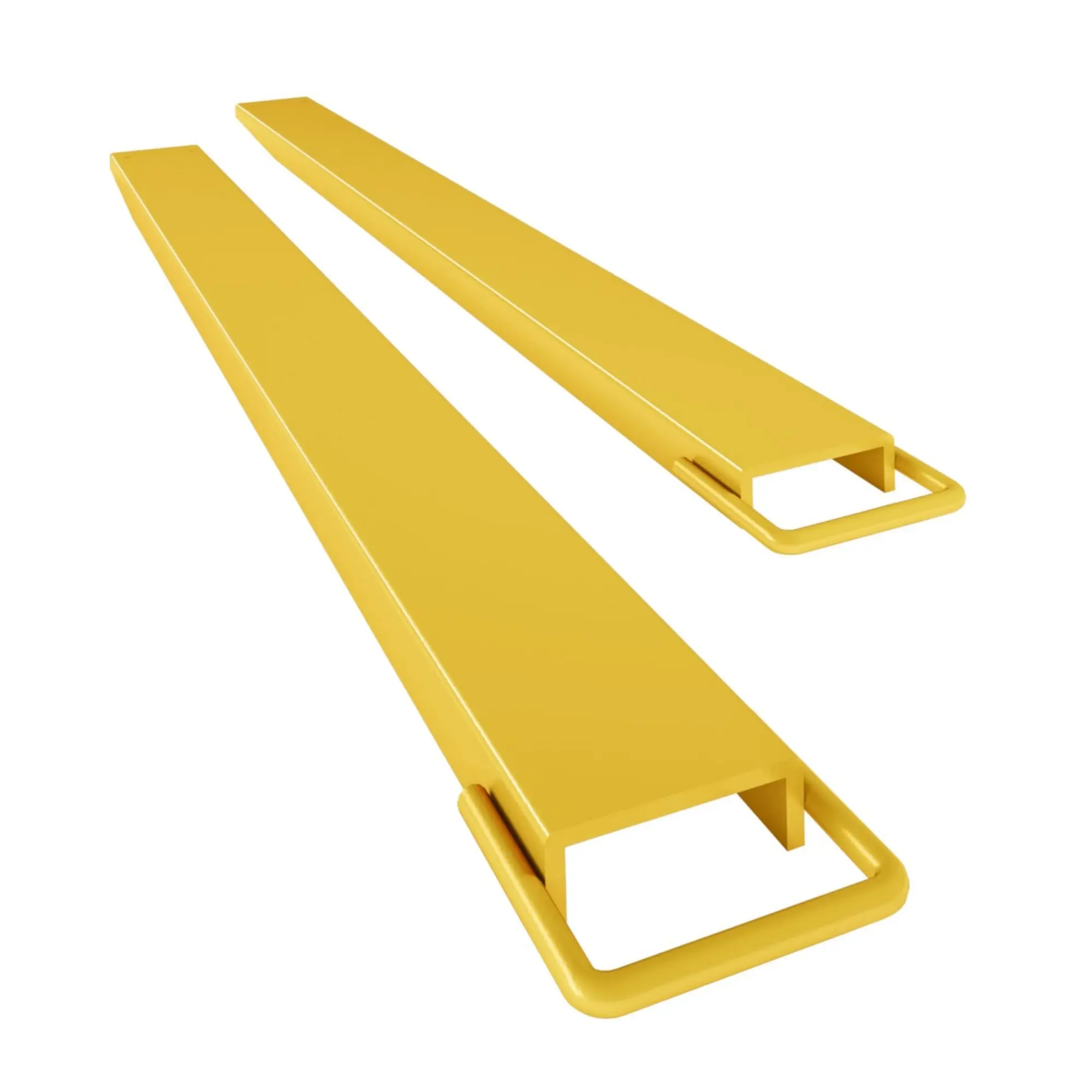 GARVEE Heavy Duty Steel 2-Pallet Fork Extensions (2 Forks) - Coated Anti-Rust, Fixed Straps, 4.5in W, 60-96in L, 72in Option, 4,600lbs Capacity, Yellow/Orange Tools & Gadgets for Forklift Logistics Heavy Load Handling, Tools And Gadgets