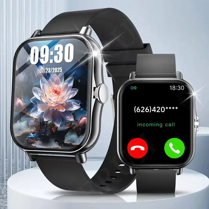 2026 New Smartwatch, Wireless Calling/Answering, Sedentary Reminder, Weather Reminder, Message Notifications, Multiple Sports Modes (Cycling, Jump Rope, Jogging) | Travel Essential | Compatible with iPhone/Android& For iphone, fathersdaygift