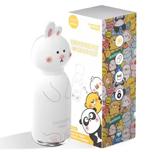 ZOCIGIFTS × BEERUS Collab Critter Sip Series Cute Coco the Creamy Bunny, 16oz/450ml Insulated Water Bottle, 316 Stainless Steel Tumbler | Cute 3D Animal Lid, 24H Temp Lock, BPA Free Leakproof Water Bottle for Kids & Adults