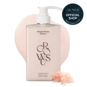 GROWUS Damage Therapy Shampoo 16.90 fl oz 500ml with Pearl Extract & Marine Collagen for Deep Hydration & Repair Sulfate-Free Haircare - Moisture