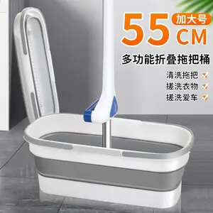 Foldable Mop Bucket Rectangular Mop Washing Bucket Flat Mop Basin Large Mop Bucket Car Wash Bucket