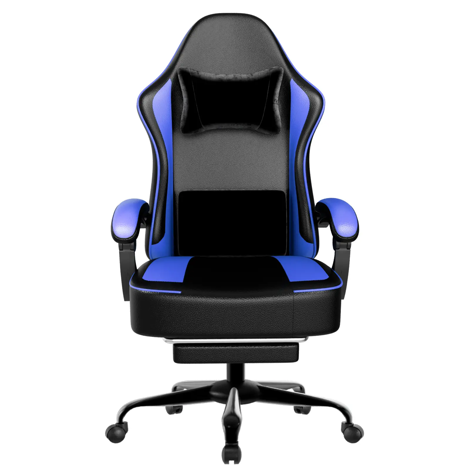 Ergonomic Gaming Chair with Pocketed Springs - 350LBS Heavy Duty Gamer Chair, 155° Recline with Footrest, Breathable PU Leather Office Gaming Chair for Work & Play