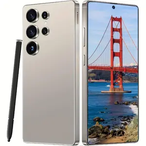 S25 Ultra Unlocked Smartphone - 8GB RAM + 256GB Storage, 17.27cm FHD+ Display, 13MP Front & 50MP Rear Camera, 6800mAh Battery, Dual SIM, GPS, Built-in Stylus, Earphones, Case & Screen Protector Included, Type-C Charging, Ideal Gift for Holi