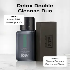 Detox Double Cleansing Duo, The Cleansing Duo for Oily & Combo Skin — Melts off SPF, Makeup, Dirt + Unclogs Pores