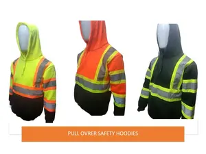 Hi Visibility Safety Hoodie Sweater in various colors, Class 3 Reflective Safety Hoodie Sweater (True to size)