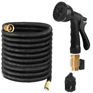 Garden Hose 50ft, Expandable Garden Hose with 10 Function Nozzle, Lightweight, Kink Free, Sturdy, Leak-Proof, Portable, Water Hose 50ft for Outdoor, Yard, Lawn, Car Wash and Camper Use