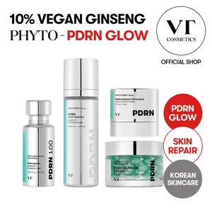 [VT Official] VT PDRN Essence, Capsule Cream,Stick Balm, Glow Mist Ampoule | Vegan PDRN Glow Skincare Bundle | 100,000 PPM Vegan PDRN, Skin Barrier & Sensitive Skin Friendly, Winter Essential, No Irritant Vegan Phyto PDRN Panax, Korean Pharmacy Skincare