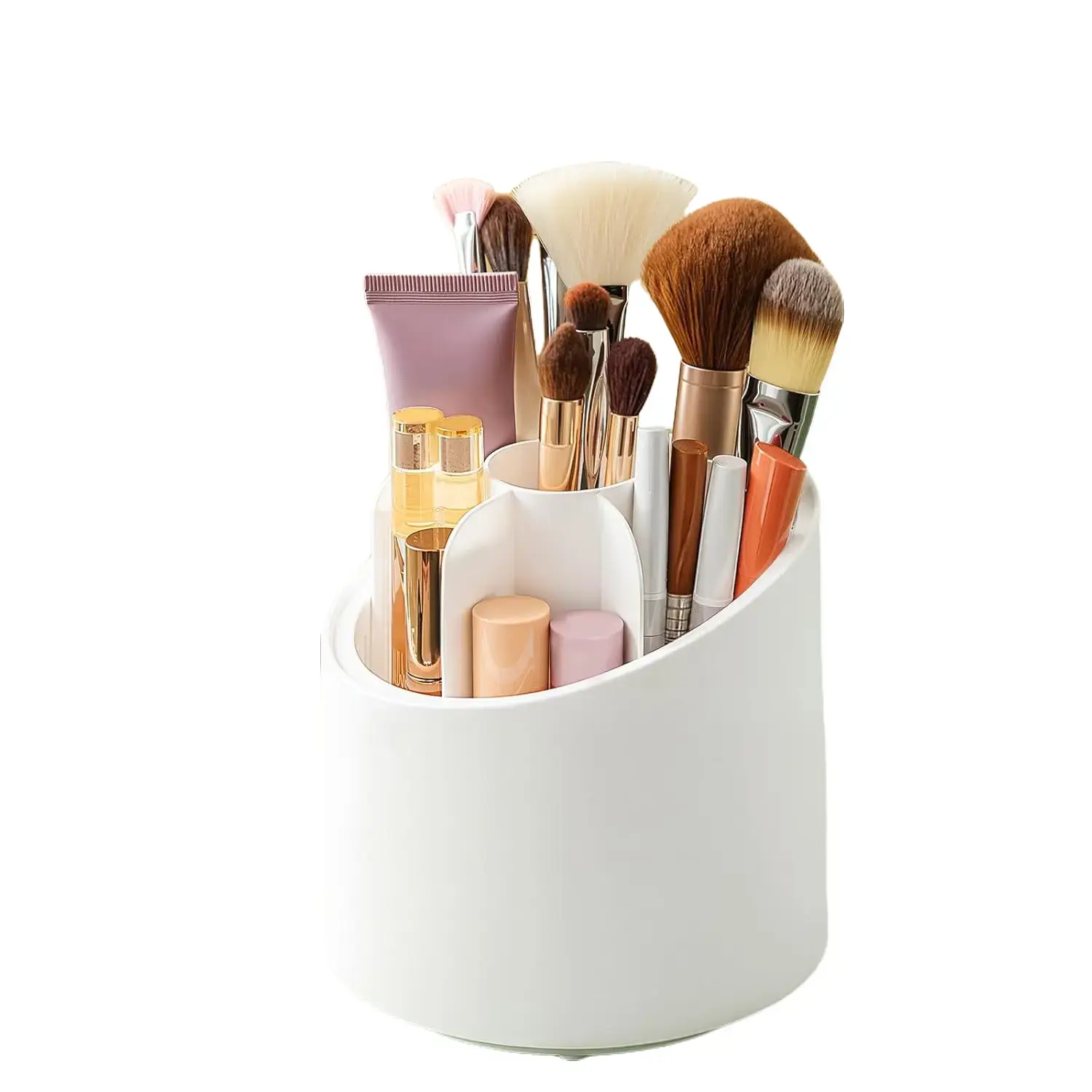 360° Rotating Makeup Organizer, Dustproof Cosmetic Storage Box for Vanity, Makeup Brushes & Skincare, Countertop Organizer, Halloween Christmas Gift