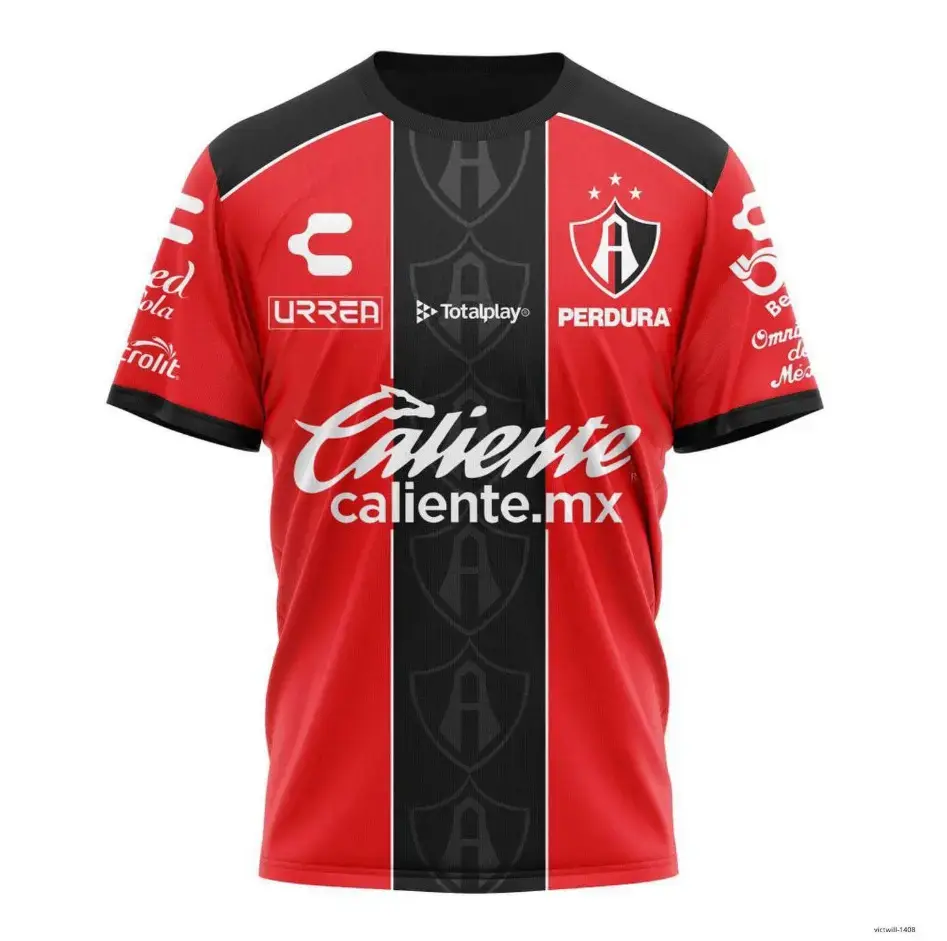 25/26 Atlas F.C Home Soccer Jersey | Personalized LIGA MX Football Fan Shirt