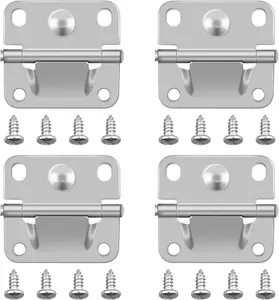 Cooler Stainless Steel Hinge Replacement for Coleman, Camping Coolers Accessories with Screws, Compatible with Ice Chest Stainless Steel Hinges Replacement 5235 5250 5286B 6262 6270 (4 PCS) OXDFK