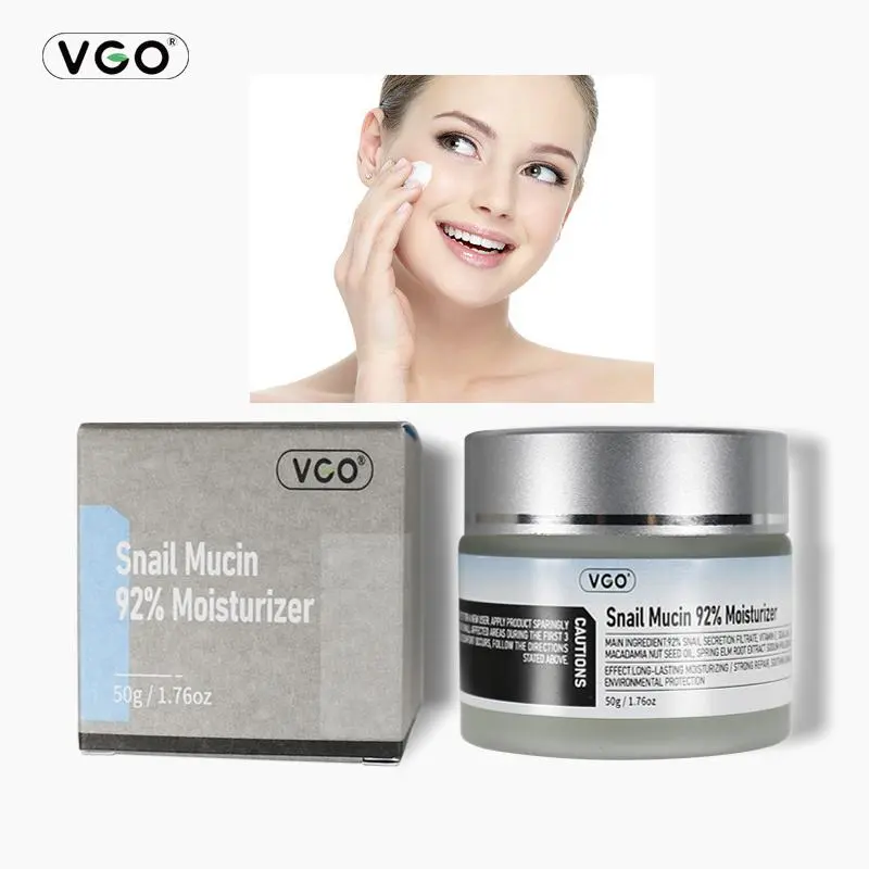 VGO 92% Advanced Snail Mucin Gel Cleanser, 50g / 1.76oz , Rich Daily Deep Cleansing Gel for Dry & Sensitive Skin Facial Cream Moisturizing Skincare Moisturizer Gentle Mild Toner Moisture Hydrate Hydrating