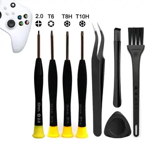 Cleaning Repair Tool Kit for  One, Elite 1, Elite 2, 360, One S, Series S/X Controller and Console, Crossed  PH00(+2.0), Torx   Set T6 T8H T10H, Accessory Kit(-8)