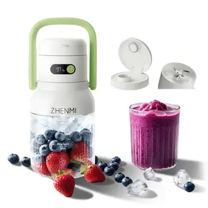 The Thoughtful Gift for Holidays & Birthday: ZHENMI Cordless Blender, 33oz BPA-Free, Perfect for Making Two-Serving Smoothies, Crushes Ice, USB Rechargeable – For a Fresh & Healthy Start as a Couple. Share Healthy Moments Together! outdoor